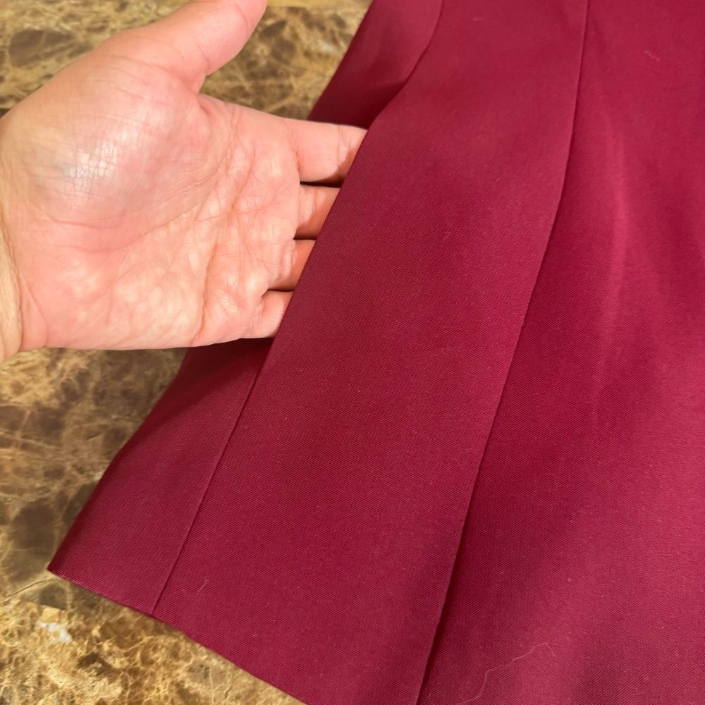 Apostrophe Blazer Size Medium Polyester Burgundy … - image 6